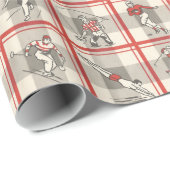 Papier Cadeau Papier d'emballage sport vintage (Coin rond)