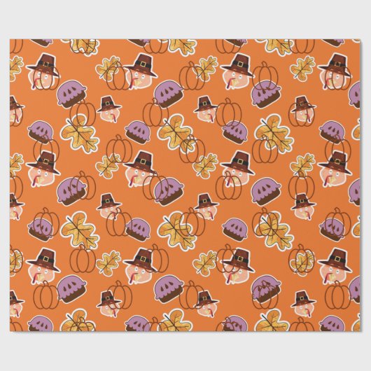 Papier Cadeau Papier d'emballage Thanksgiving (Plat)
