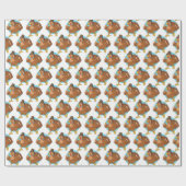 Papier Cadeau Papier d'emballage Thanksgiving Turkey (Plat)