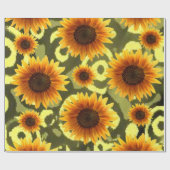 Papier Cadeau Papier d'emballage Tournesol (Plat)