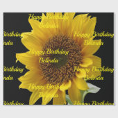 Papier Cadeau Papier d'emballage Tournesol (Plat)