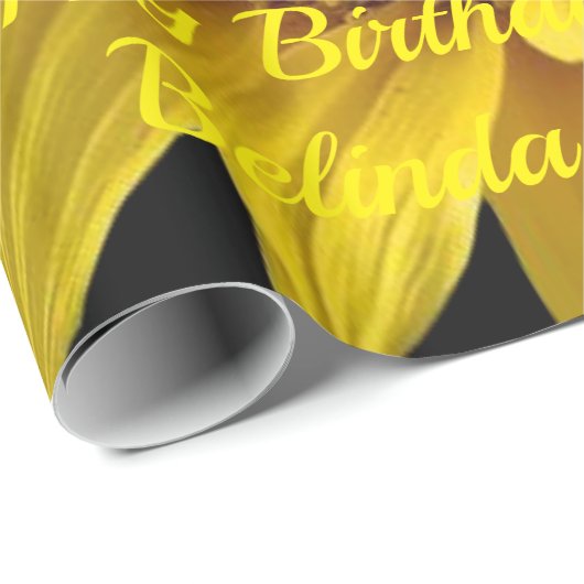 Papier Cadeau Papier d'emballage Tournesol (Coin rond)