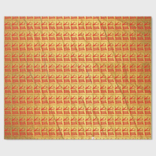 Papier Cadeau Papier d'emballage transparent Kanji Delicious Gol (Plat)