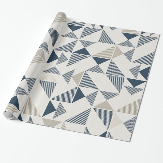 Papier Cadeau papier d'emballage triangles moderne (Déroulé)