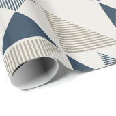 Papier Cadeau papier d'emballage triangles moderne (Coin rond)