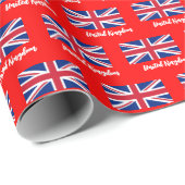 Papier Cadeau Papier d'emballage Union Jack, drapeau britannique (Coin rond)