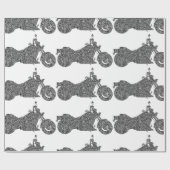 Papier Cadeau Papier d'emballage unique inhabituel pour moto (Plat)