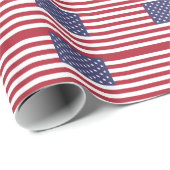 Papier Cadeau Papier d'emballage Usa Flag (Coin rond)