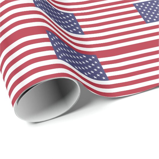Papier Cadeau Papier d'emballage Usa Flag (Coin rond)
