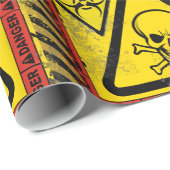 Papier Cadeau Papier d'emballage V4 d'avertissement de risque (Coin rond)