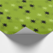 Papier Cadeau Papier d'emballage vert atomique de Starbursts (Coin)