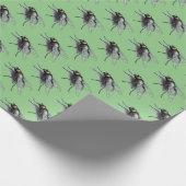 Papier Cadeau Papier d'emballage vert mat Fly Buddy (Coin)