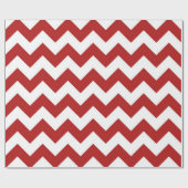 Papier Cadeau Papier d'emballage Zigzag rouge et blanc (Plat)