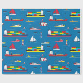 Papier Cadeau Papier d'enlèvement de bateau (Plat)