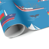 Papier Cadeau Papier d'enlèvement de bateau (Coin rond)
