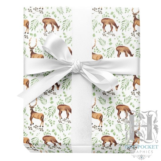 Papier Cadeau Papier d'enlèvement de cerfs