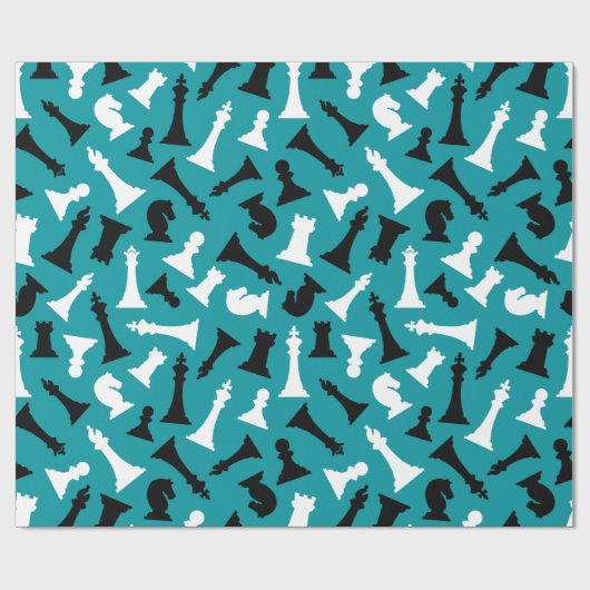 Papier Cadeau Papier d'enlèvement de conception de pièces d'éche (Plat)