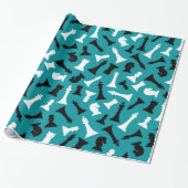 Papier Cadeau Papier d'enlèvement de conception de pièces d'éche (Déroulé)