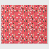 Papier Cadeau Papier d'enlèvement de la lampe - Rouge (Plat)