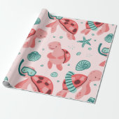 Papier Cadeau Papier d'enlèvement de la tortue de mer (Déroulé)