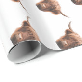 Papier Cadeau Papier d'enlèvement de la vache Highland (Coin rond)