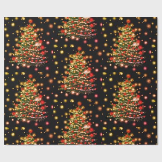 Papier Cadeau Papier d'enlèvement de l'arbre du Nouvel An (Plat)