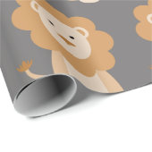 Papier Cadeau Papier d'enlèvement de lions (Coin rond)