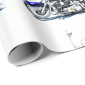 Papier Cadeau Papier d'enlèvement de moto personnalisé (Coin rond)