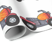 Papier Cadeau Papier d'enlèvement de moto pour enfants (Coin rond)
