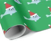 Papier Cadeau Papier d'enlèvement de phoque Père Noël (Coin rond)