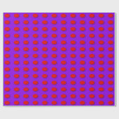 Papier Cadeau Papier d'enlèvement de points violet et rouge (Plat)