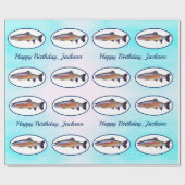 Papier Cadeau Papier d'enlèvement de truite arc-en-ciel (Plat)