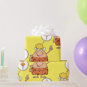 Papier Cadeau Papier d'enlèvement d'incendie Caveman