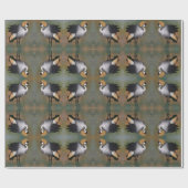 Papier Cadeau Papier d'enlèvement d'oiseaux de graine couronnée (Plat)