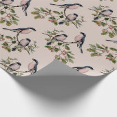 Papier Cadeau Papier d'enlèvement d'oiseaux vintages (Coin)