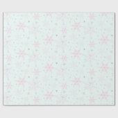 Papier Cadeau Papier d'enneigement rose et or (Plat)