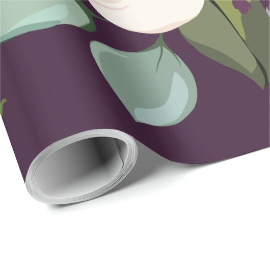 Papier Cadeau Papier d'enrobage 60 livres Plum Plum violet Rose (Coin rond)