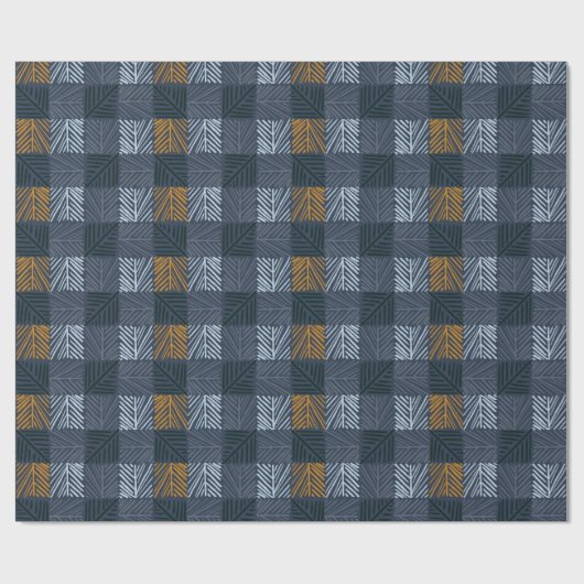 Papier Cadeau Papier d'enrobage à aiguilles de marine (Plat)