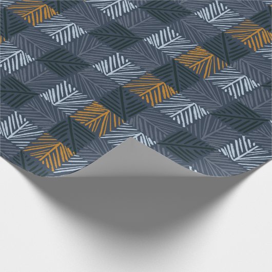 Papier Cadeau Papier d'enrobage à aiguilles de marine (Coin)