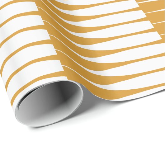 Papier Cadeau Papier d'enrobage à bande dorée (Coin rond)