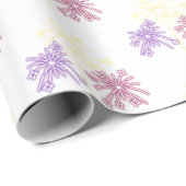 Papier Cadeau Papier d'enrobage à néon (Coin rond)