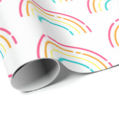 Papier Cadeau Papier d'enrobage à néon (Coin rond)