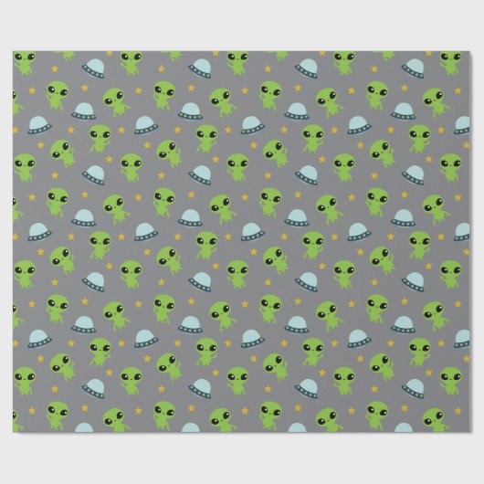 Papier Cadeau Papier d'enrobage Aliens (Plat)