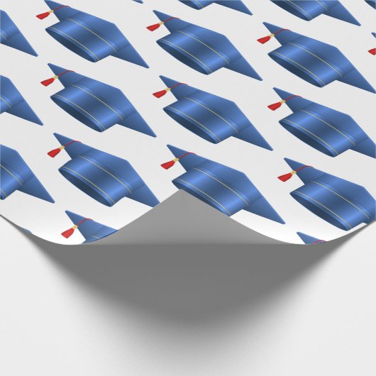 Papier Cadeau Papier d'enrobage bleu Tassle Cap Graduation (Coin)