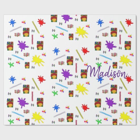 Papier Cadeau Papier d'enrobage Crayon (Plat)