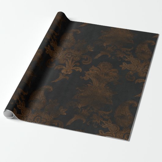 Papier Cadeau Papier d'enrobage Damas (Déroulé)