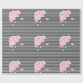 Papier Cadeau Papier d'enrobage de bande de fleurs (Plat)