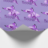 Papier Cadeau Papier d'enrobage de chats mignon et violet (Coin)