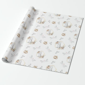 Papier Cadeau Papier d'enrobage de conception mariage