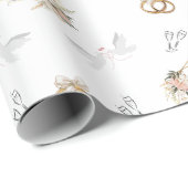 Papier Cadeau Papier d'enrobage de conception mariage (Coin rond)
